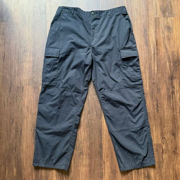 Genuine Gear Military Combat Black Cargo Pants Men’s Large Long - Picture 1 of 10